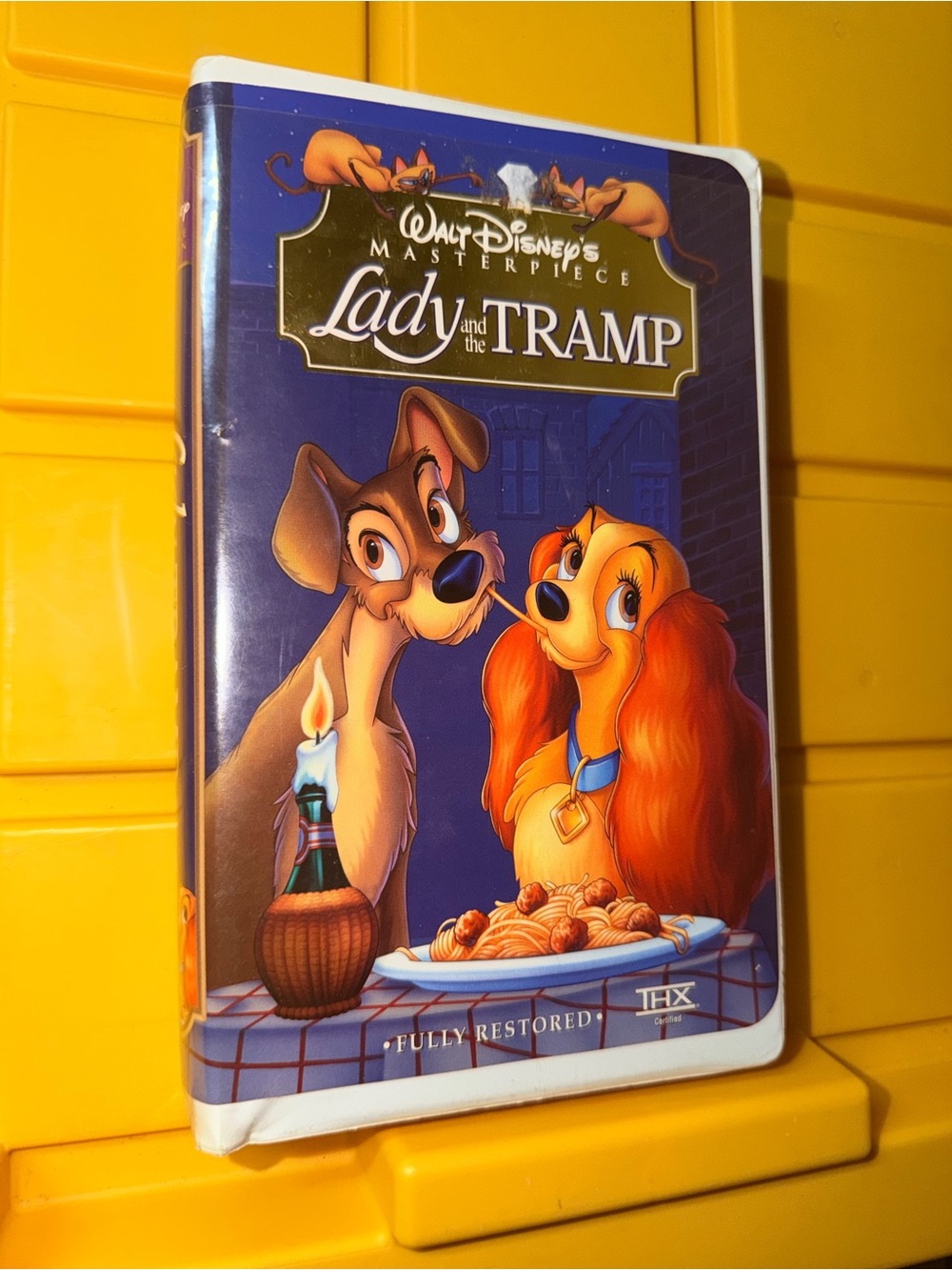 Walt Disney Lady and the Tramp VHS -‎ Blue Cover